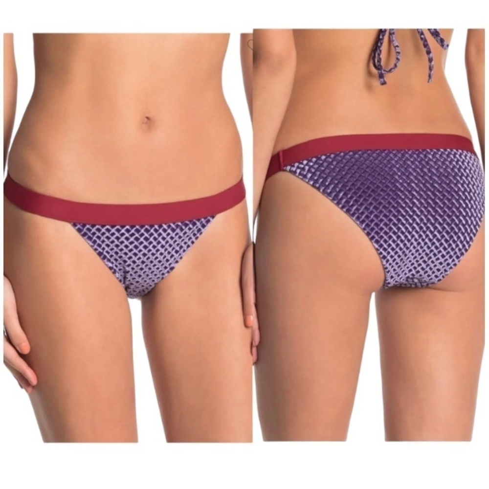 Onia Leila Purple Velvet Bikini Bottoms NWOT